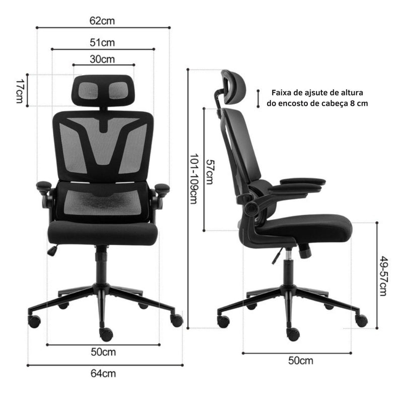 BW Prime - Cadeira Ergonômica de Escritório - INOVA LAR